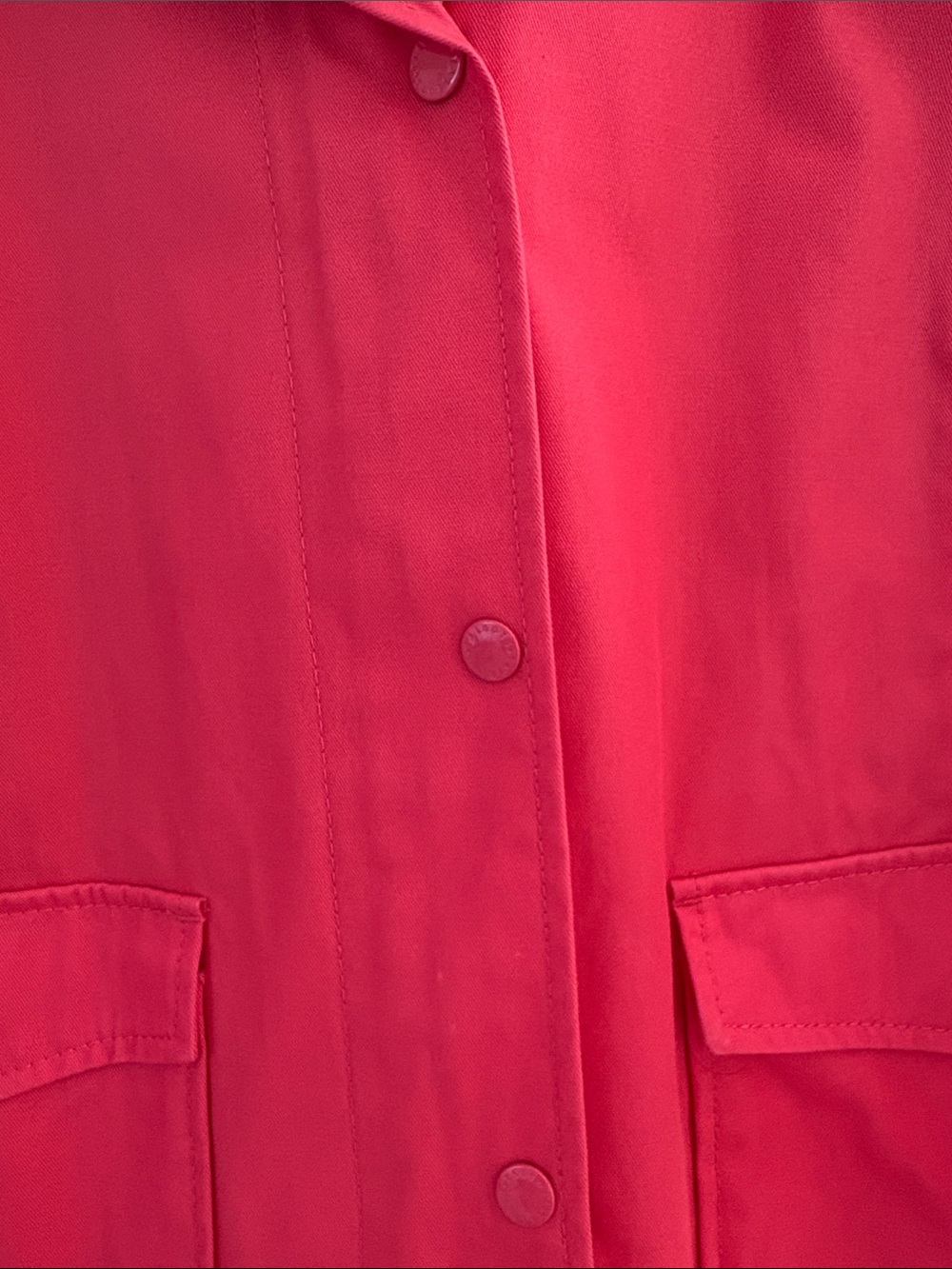 Talbots Rose Colored Hooded Cotton Swing Rain Jacket with Gingham Lining - Picture 8 of 11
